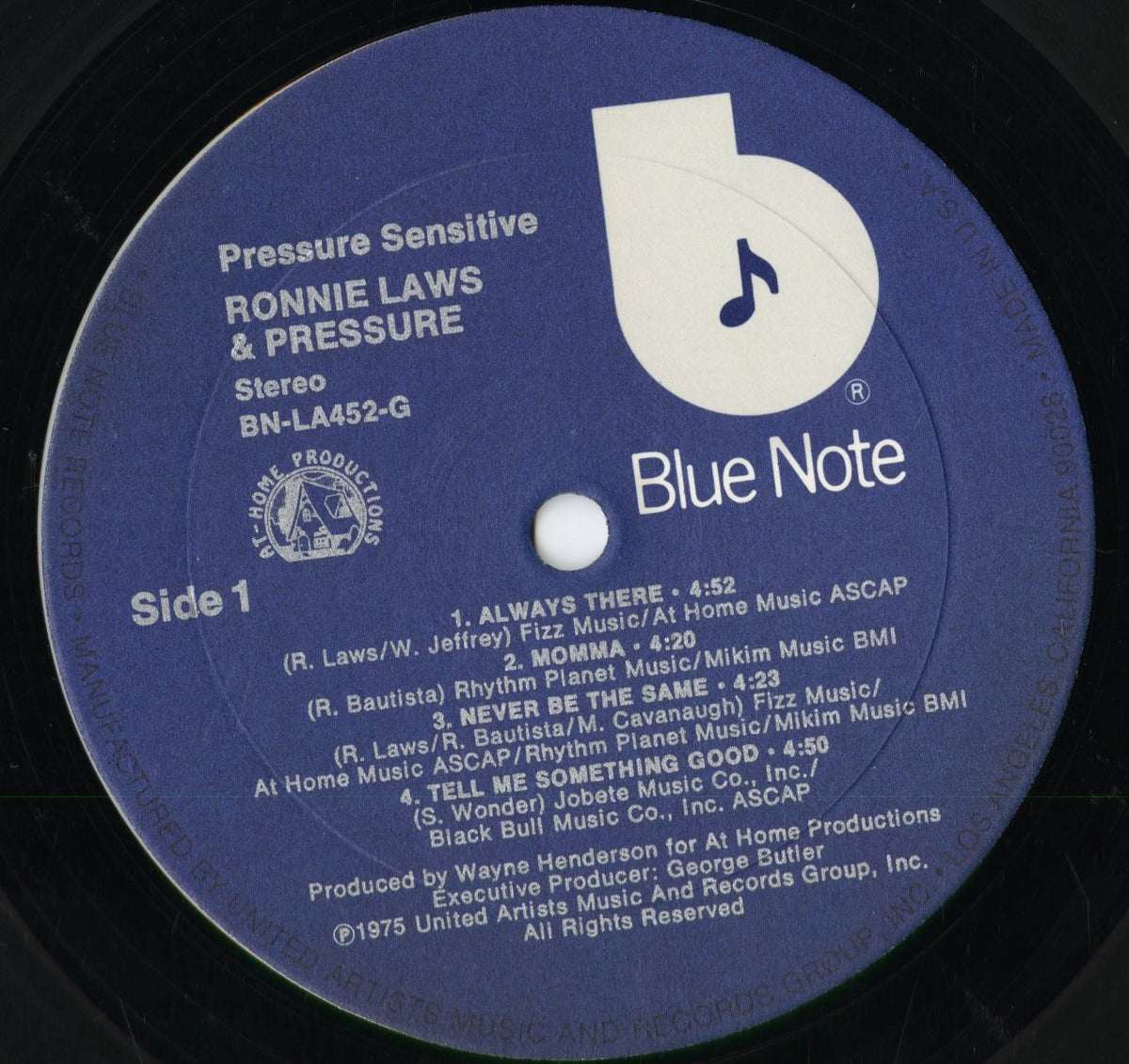 Ronnie Laws - Pressure Sensitive (BN-LA452-G) 1975 US Blue Note｜中古LP