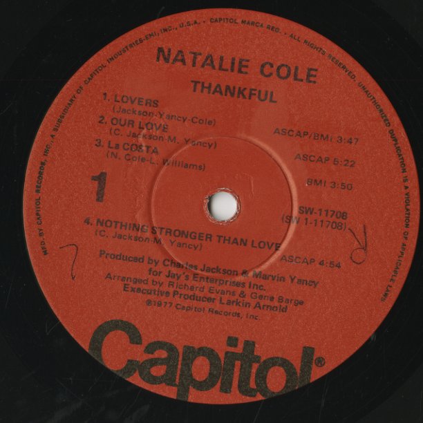 Natalie Cole / ナタリー・コール / Thankful (SW-11708)