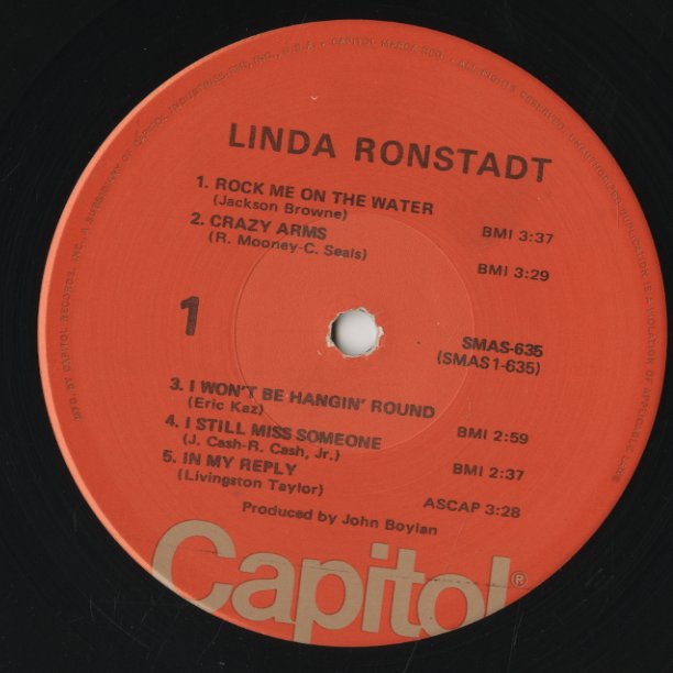 Linda Ronstadt / リンダ・ロンシュタット (1971) (SMAS-635) – VOXMUSIC WEBSHOP