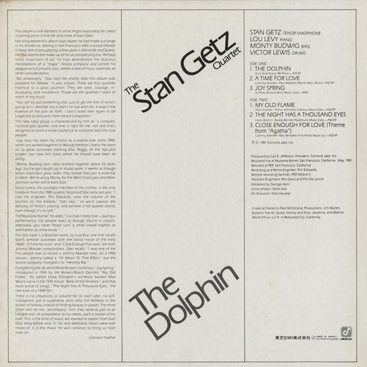 Stan Getz - The Dolphin (ICJ-80211) LP 1981 JPN Concord Jazz - Toshiba EMI｜中古LP