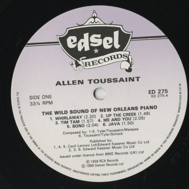 Allen Toussaint / アラン・トゥーサン / The Wild Sound of New Orleans by Tousan (ED275)