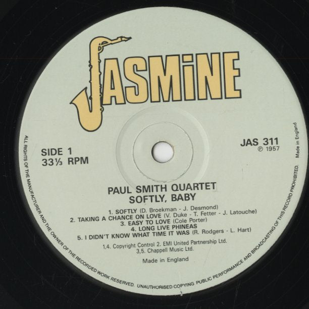 Paul Smith / ポール・スミス / Softly, Baby (JAS311)