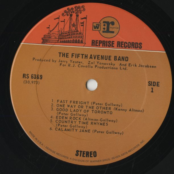 The Fifth Avenue Band / フィフス・アヴェニュー・バンド (1969) (RS 6369)