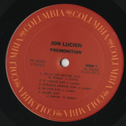 Jon Lucien / ジョン・ルシエン / Premonition (PC34255)