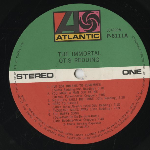 Otis Redding / オーティス・レディング / The Immortal (P-6111A)