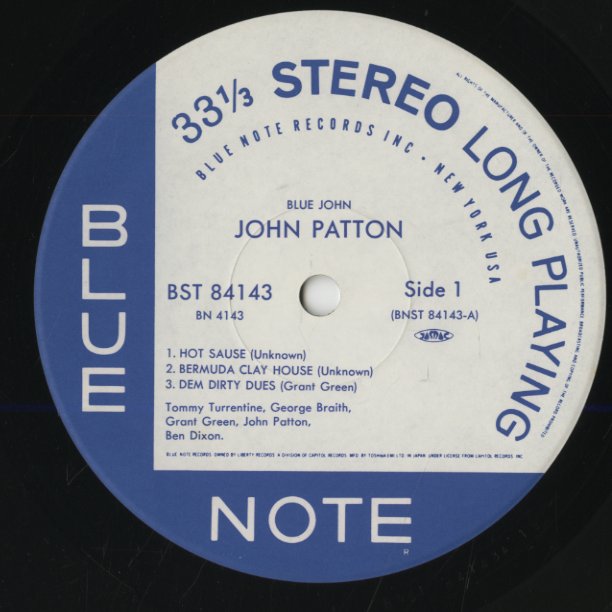 John Patton / ジョン・パットン / Blue John (BST 84143)