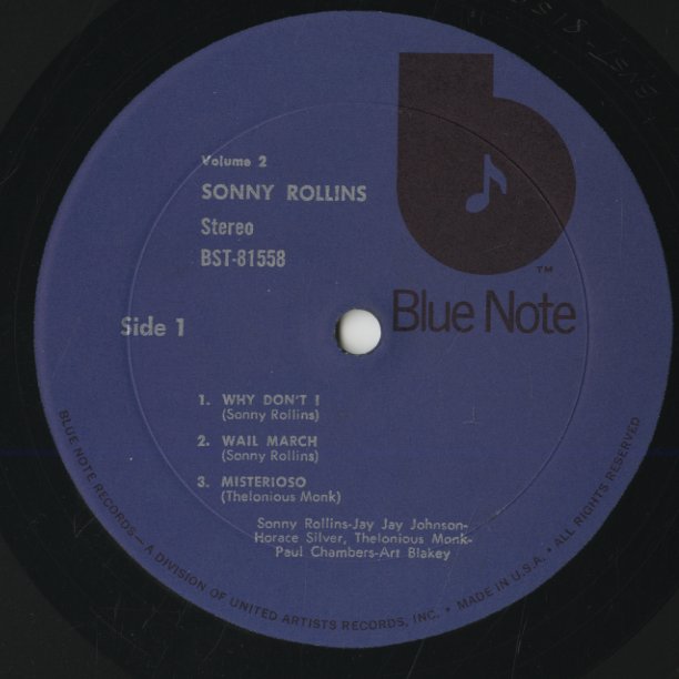 Sonny Rollins / ソニー・ロリンズ / Volume 2 (BST81558) – VOXMUSIC