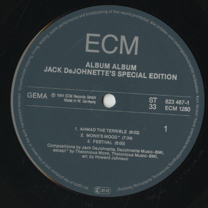 Jack DeJohnette's Special Edition / Album Album (ECM1280)