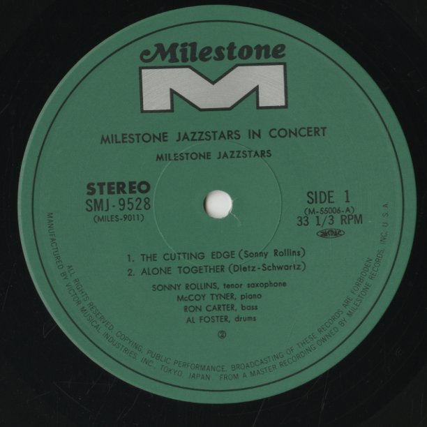 Ron Carter - Sonny Rollins - McCoy Tyner / Milestone Jazzstars In Concert (SMJ9528/9)