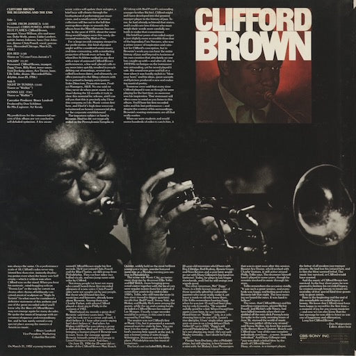 Clifford Brown - The Beginning And The End (SOPL-209) 1973 JPN CBS/Sony｜中古LP