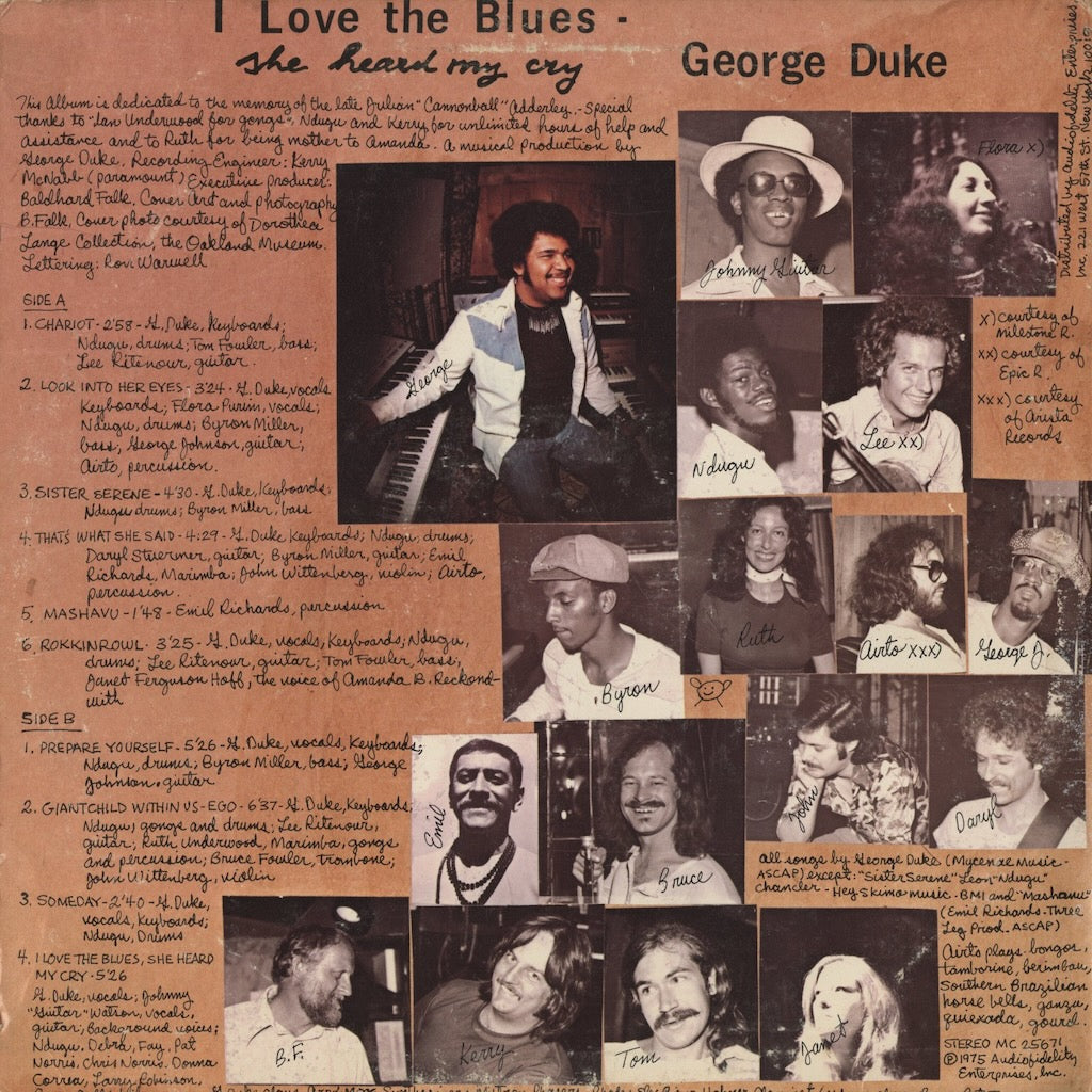 George Duke / ジョージ・デューク / I Love The Blues, She Heard My