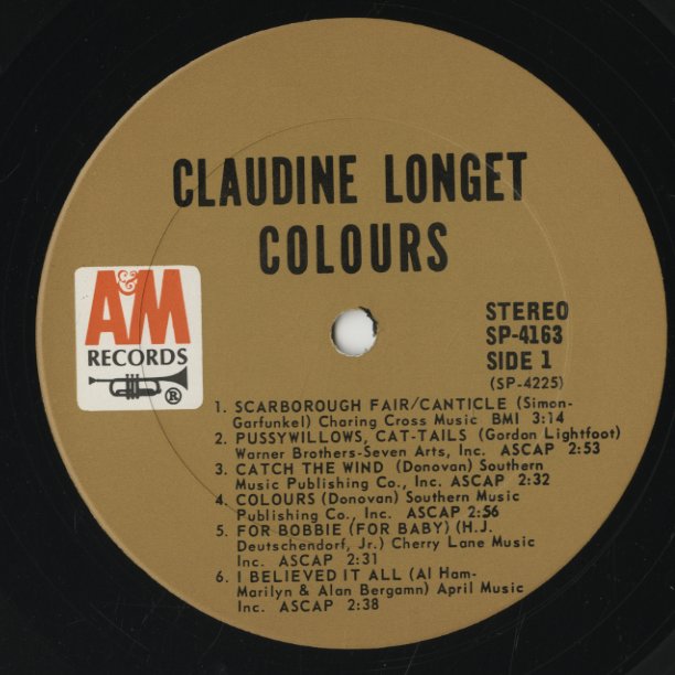 Claudine Longet / クロディーヌ・ロンジェ / Colours (SP4163)
