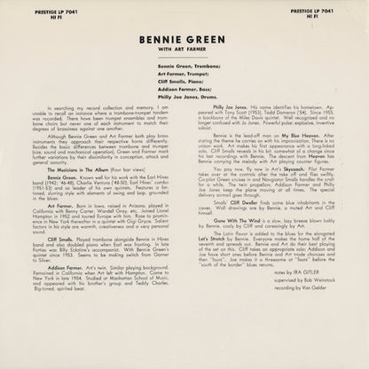 Bennie Green - Bennie Green With Art Farmer (WWLJ-7047) 1992 US Prestige - Fantasy｜中古LP