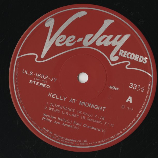 Wynton Kelly / ウィントン・ケリー / Kelly At Midnite (ULS-1652-JY)