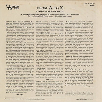 Al Cohn - Zoot Sims Sextet / アル・コーン　ズート・シムズ / From A To Z (RGP-1166(M))