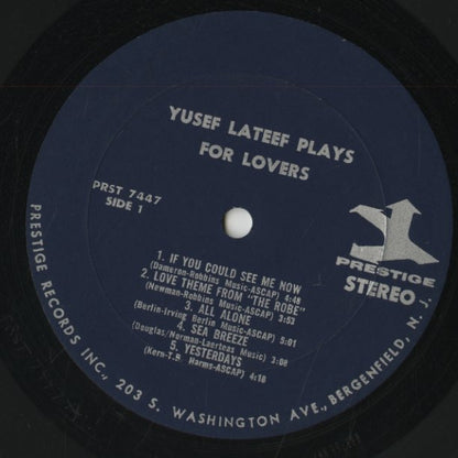 Yusef Lateef / ユセフ・ラティーフ / Plays For Lovers (PRST 7447)