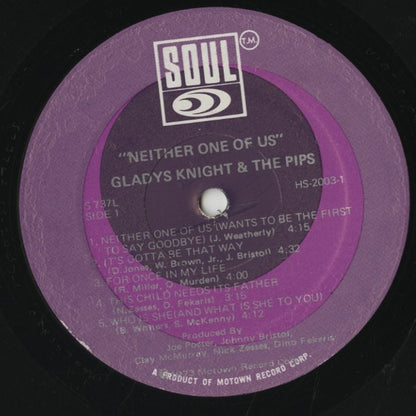 Gladys Knight & The Pips / グラディス・ナイト＆ザ・ピップス / Neither One Of Us (S 737 L)