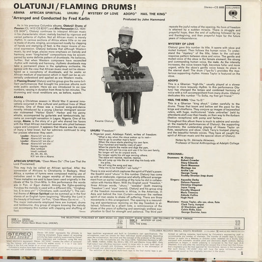 Olatunji - Flaming Drums! (CS 8666) 1960's US Columbia｜中古LP