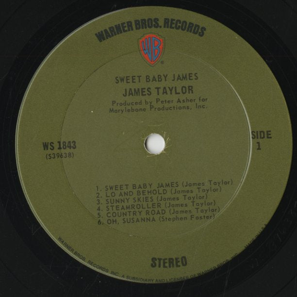 James Taylor / ジェームス・テイラー / Sweet Baby James (WS1843)