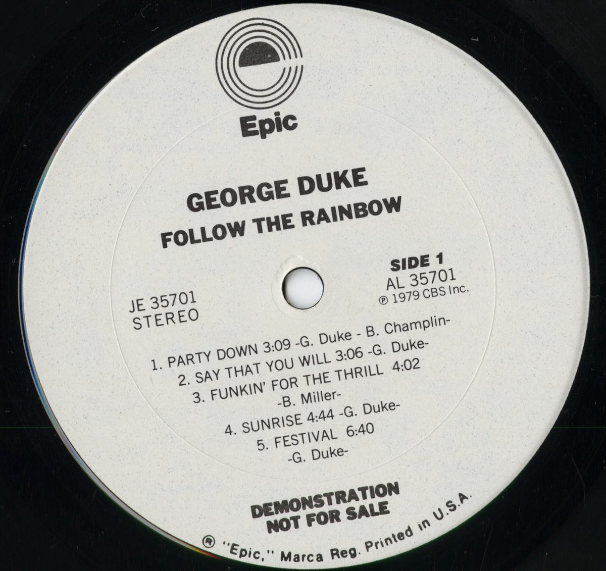 George Duke - Follow The Rainbow (JE 35701) 1979 US Epic｜中古LP