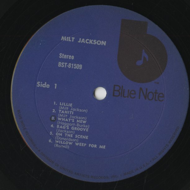 Milt Jackson / ミルト・ジャクソン (BST81509)