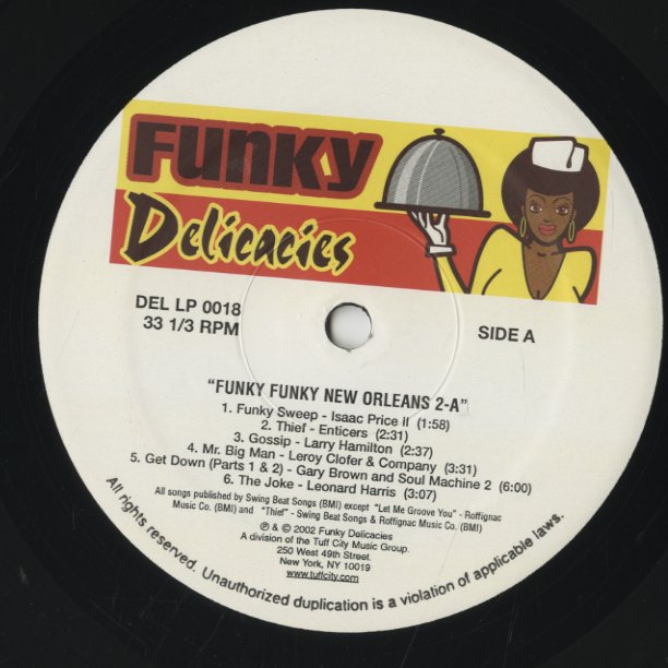 V.A./ Funky Funky New Orleans / 2-A : Rare and Unreleased New Orleans Funk 1969-1973 (DEL LP0018)