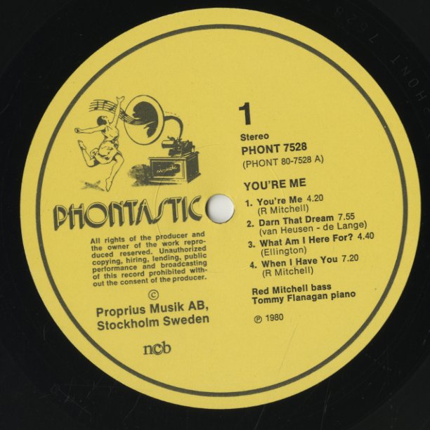 Tommy Flanagan - Red Mitchell / トミー・フラナガン レッド・ミッチェル / You're Me (PHONT –  VOXMUSIC WEBSHOP