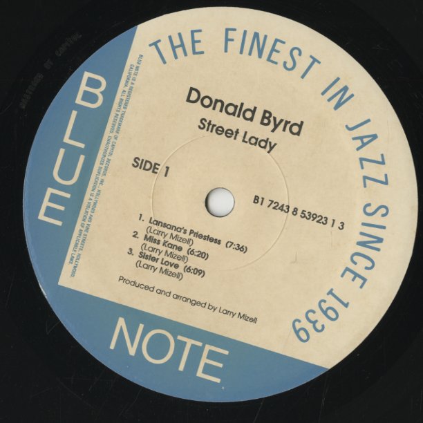 Donald Byrd / ドナルド・バード / Street Lady (B1 7243 8 53923 1 3)