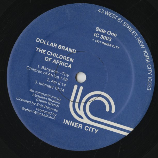 Dollar Brand / ダラー・ブランド / The Children Of Africa (IC3003)