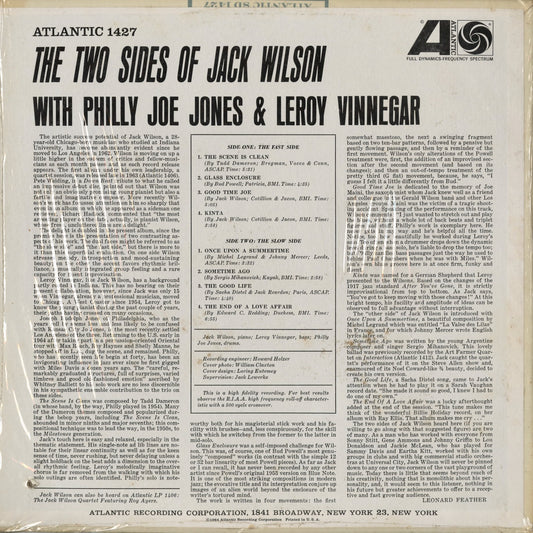 Jack Wilson - The Two Sides Of Jack Wilson (1427) 1964 US Atlantic｜中古LP