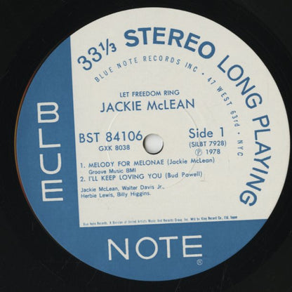 Jackie McLean / ジャッキー・マクリーン / Let Freedom Ring (GXK8038)