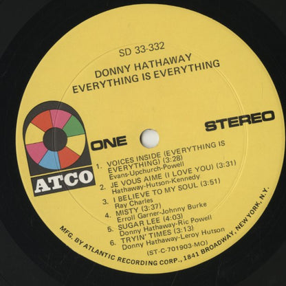 Donny Hathaway / ダニー・ハサウェイ / Everything Is Everything (SD 33-332)