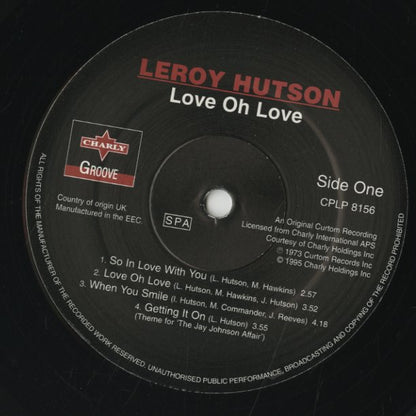 Leroy Hutson / リロイ・ハトソン / Love Oh Love (CPLP8156)