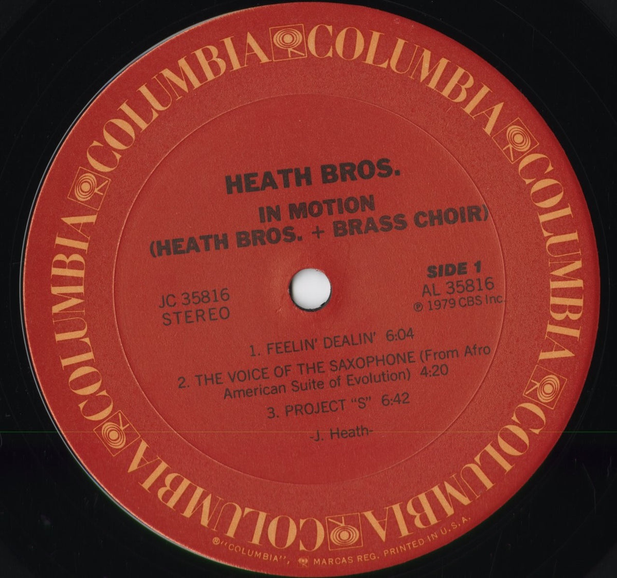 Heath Brothers – In Motion (JC 35816) 1979 US Columbia | 中古LP