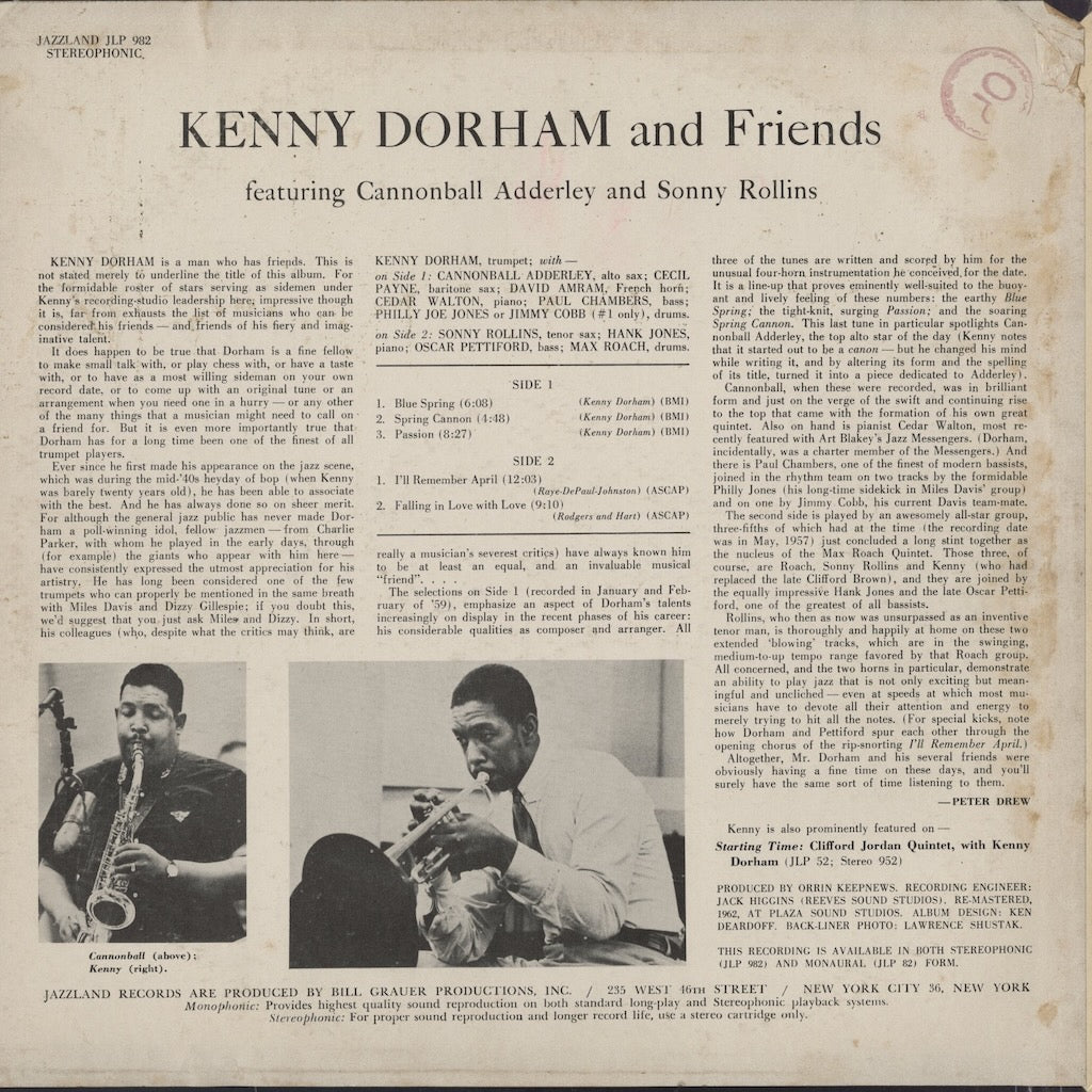 Kenny Dorham / ケニー・ドーハム / Kenny Dorham And Friends (JLP