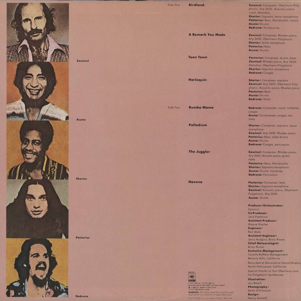 Weather Report - Heavy Weather (25AP357) LP 1977 JPN CBS Sony｜中古LP