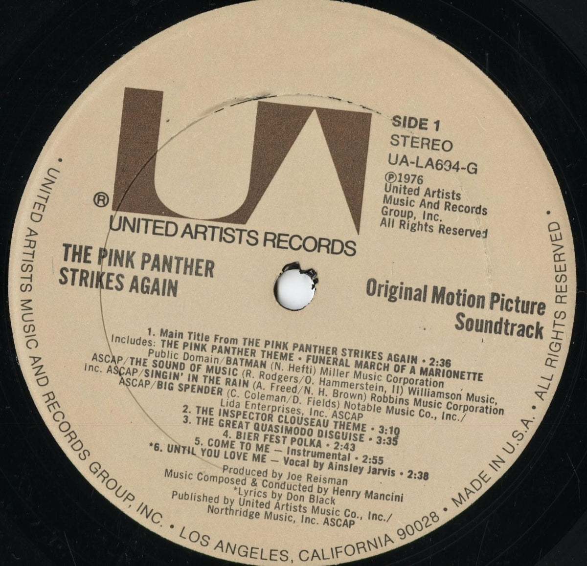 Henry Mancini - The Pink Panther Strikes Again - OST (UA-LA694-G) 1976 US United Artists｜中古LP
