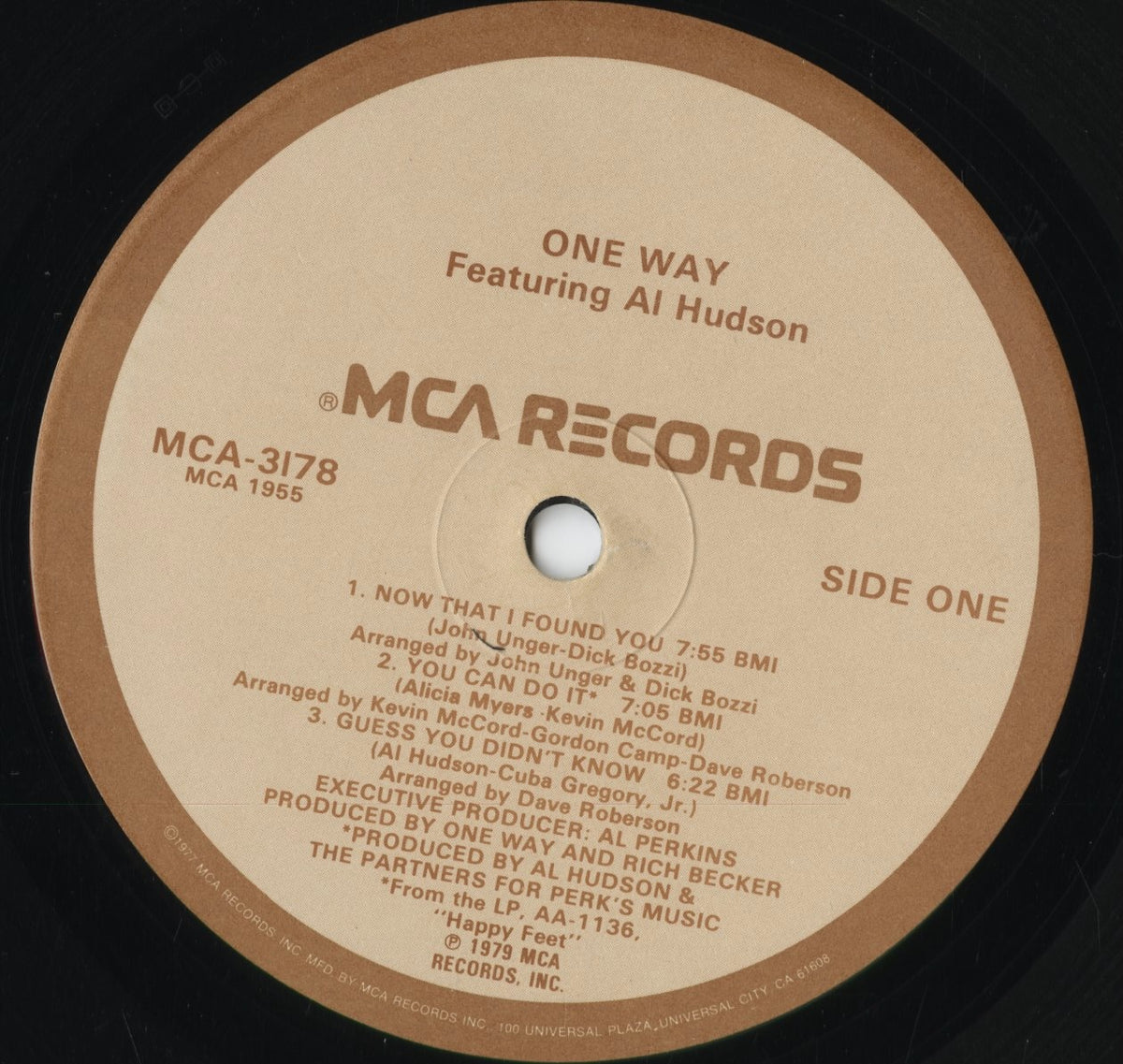 One Way Featuring Al Hudson - S.T. (MCA-3178) 1979 US MCA｜中古LP