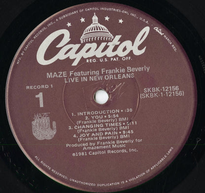 Maze - Live In New Orleans (SKBK-12156) 1981 US Capitol｜中古LP