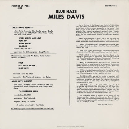 Miles Davis / マイルス・デイヴィス / Blue Haze (OJC-093)