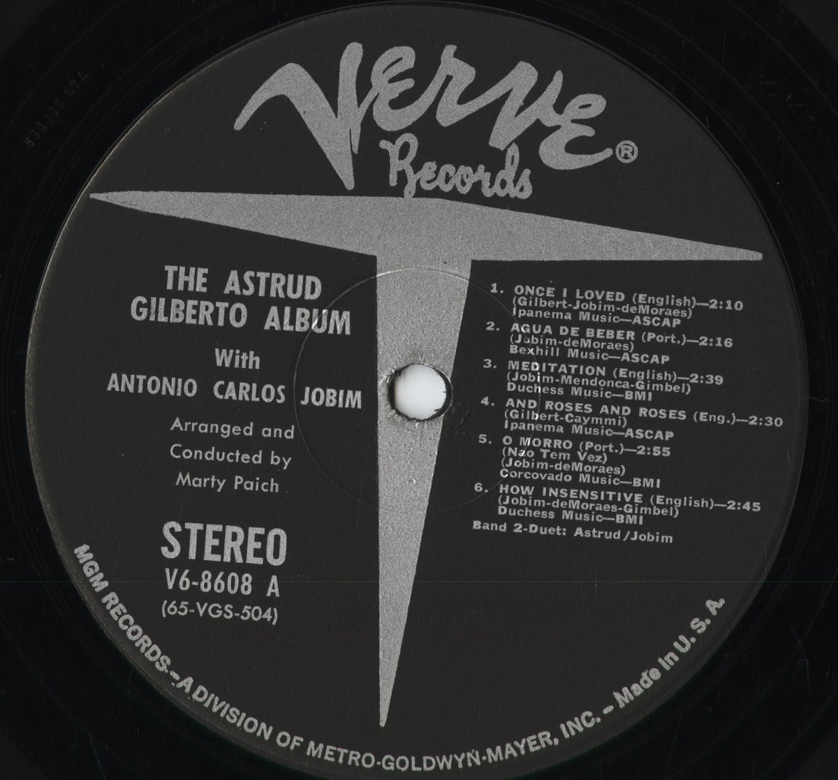 Astrud Gilberto - The Astrud Gilberto Album (V6-8608) 1965 US Verve｜中古LP