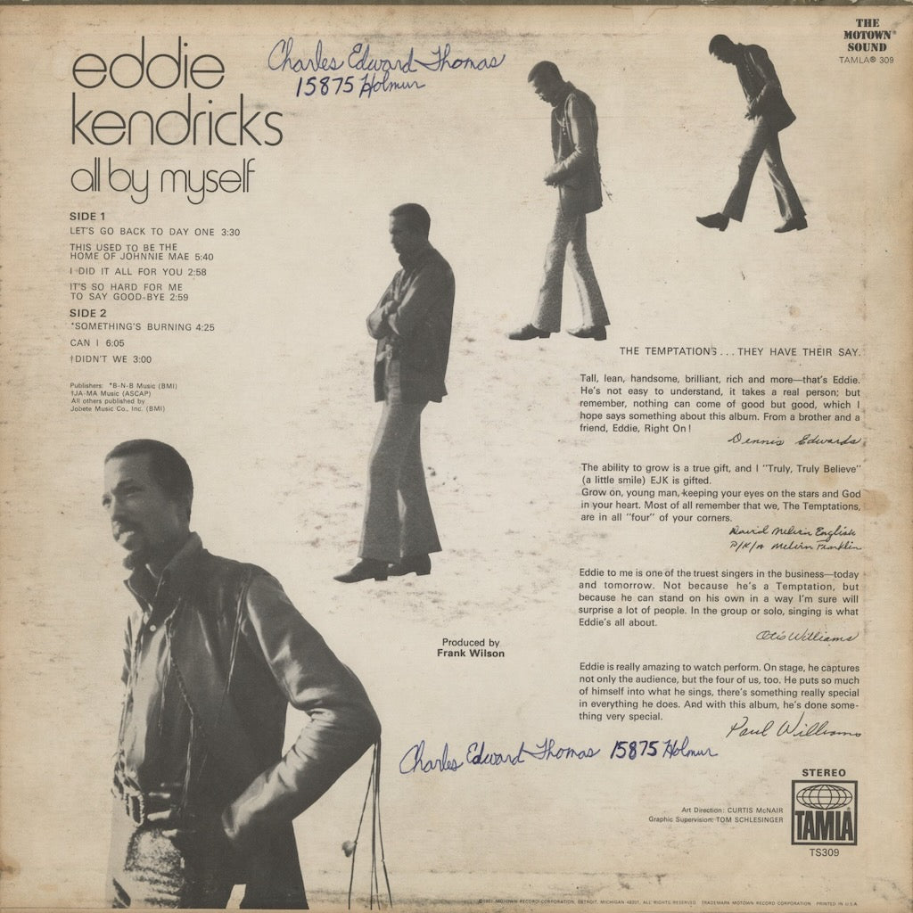 Eddie Kendricks / エディ・ケンドリクス / All By Myself (TS-309)