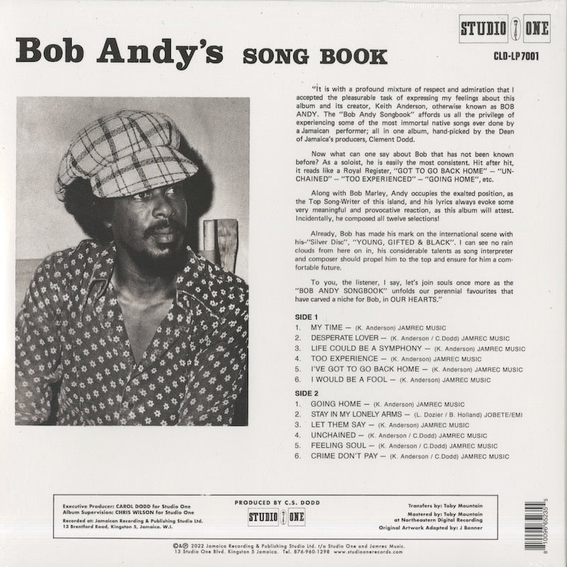 Bob Andy / ボブ・アンディ / Song Book (CLD-LP7001)