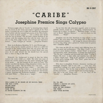 Josephine Premice / ジョセフィーン・プレマイス / CARIBE (MGV2067)