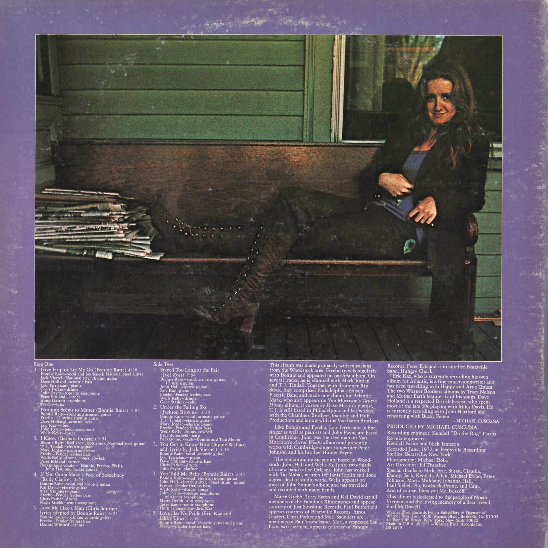 ボニー・レイット / Bonnie Raitt『Give It Up』(BS 2643) 1976 US