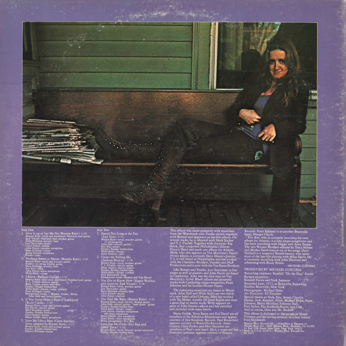 Bonnie Raitt - Give It Up (BS 2643) 1976 US Warner Bros.｜中古LP