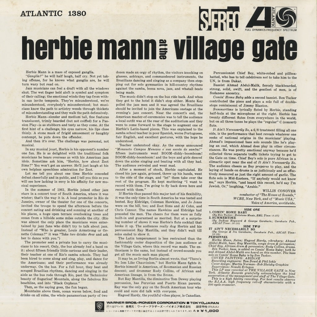 Herbie Mann / ハービー・マン / At The Village Gate (P6039A)