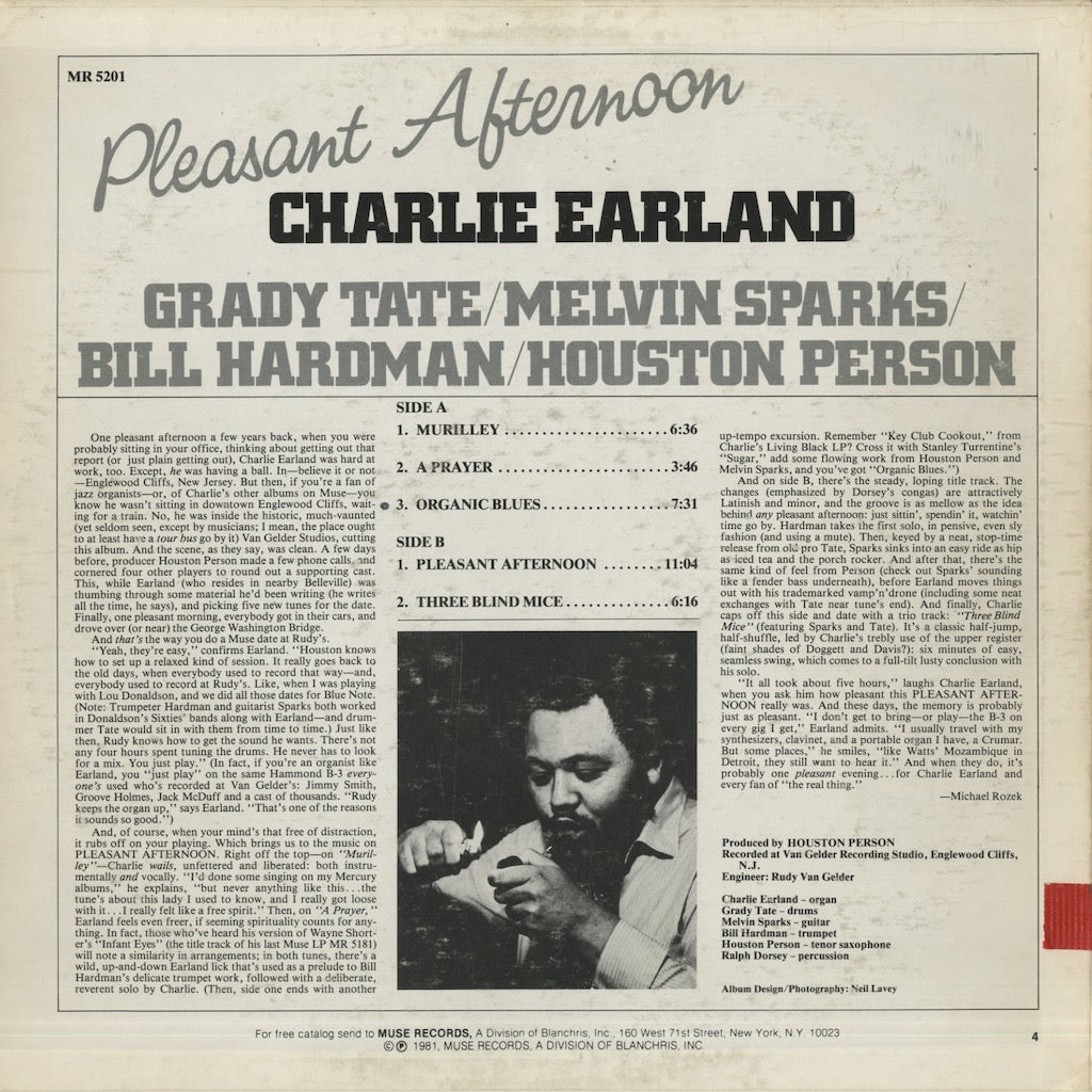 Charles Earland / チャーリー・アーランド / Pleasant Afternoon (MR5201)
