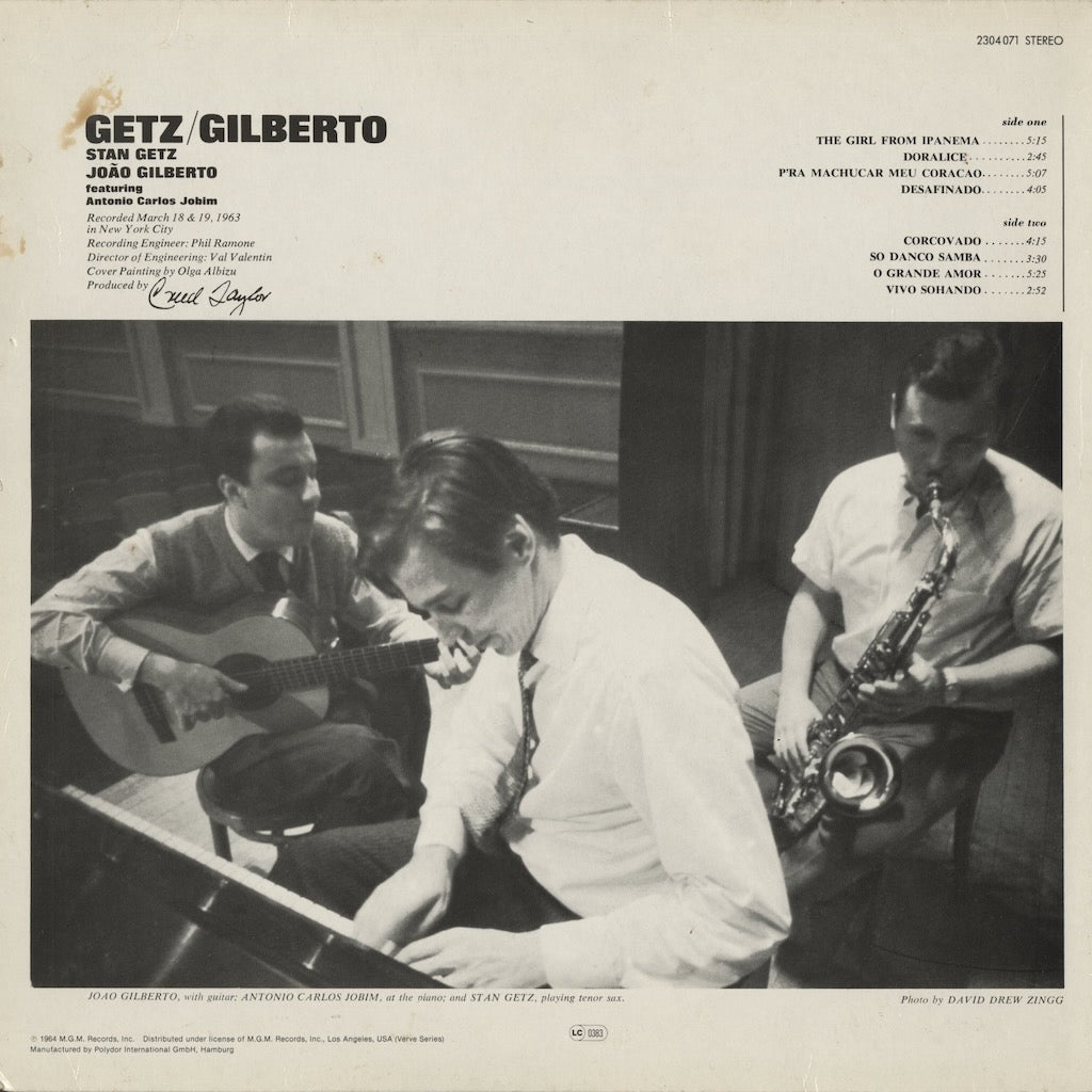 Stan Getz - Joao Gilberto / スタン・ゲッツ　ジョアン・ジルベルト / Getz/Gilberto (2304 071) 1980's UK Reissue