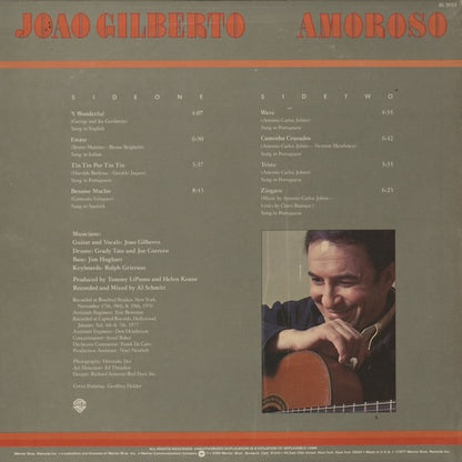 Joao Gilberto - Amoroso (BS 3053) 1977 US Warner Bros｜中古LP